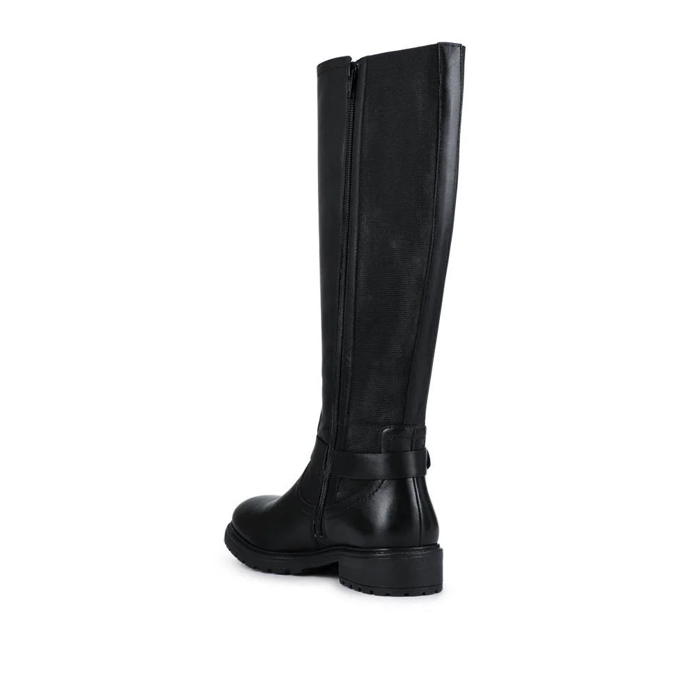 Elastic Fit Zip Up Long Boots - MAGNU42001 / 328 147 - Black - Image 3