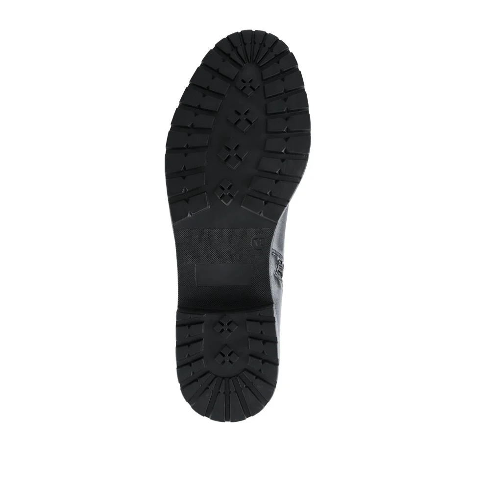 Elastic Fit Zip Up Long Boots - MAGNU42001 / 328 147 - Black - Image 4