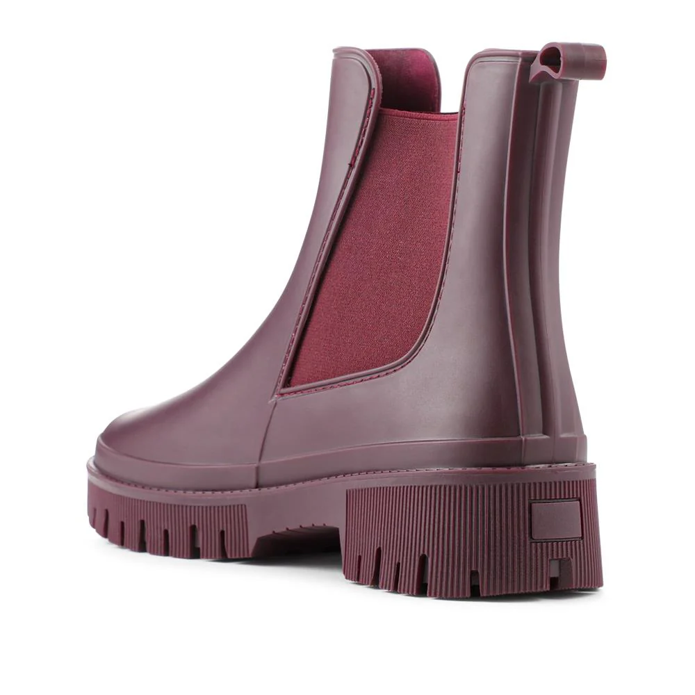 Elastic Fit Wellington Boots - ZHE42000 / 328 493 - Burgundy - Image 3