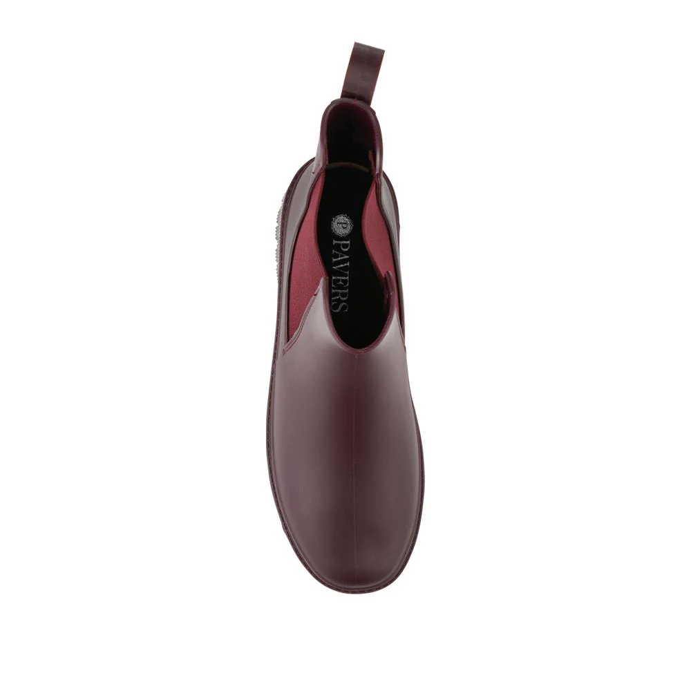 Elastic Fit Wellington Boots - ZHE42000 / 328 493 - Burgundy - Image 4
