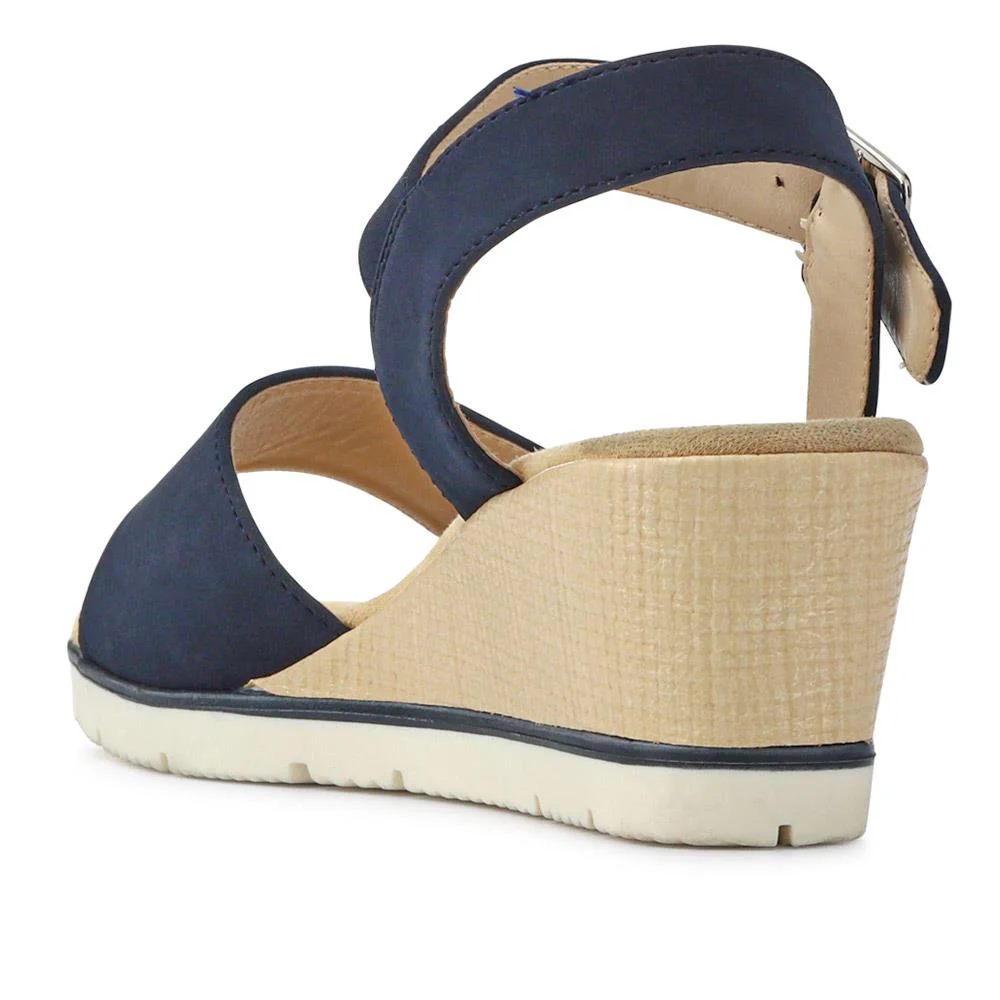 Elasticated Casual Sandals - WBINS41038 / 327 221 - Navy - Image 3