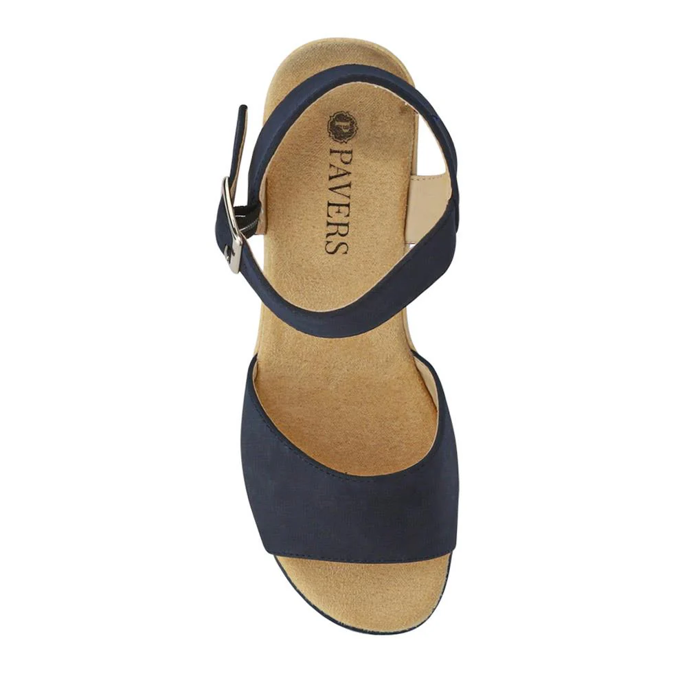 Elasticated Casual Sandals - WBINS41038 / 327 221 - Navy - Image 4