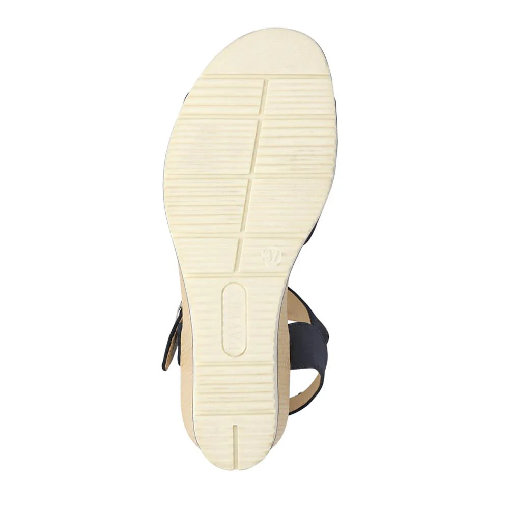 Elasticated Casual Sandals - WBINS41038 / 327 221 - Navy - Image 6