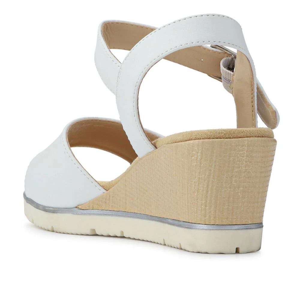 Elasticated Casual Sandals - WBINS41038 / 327 221 - White - Image 3