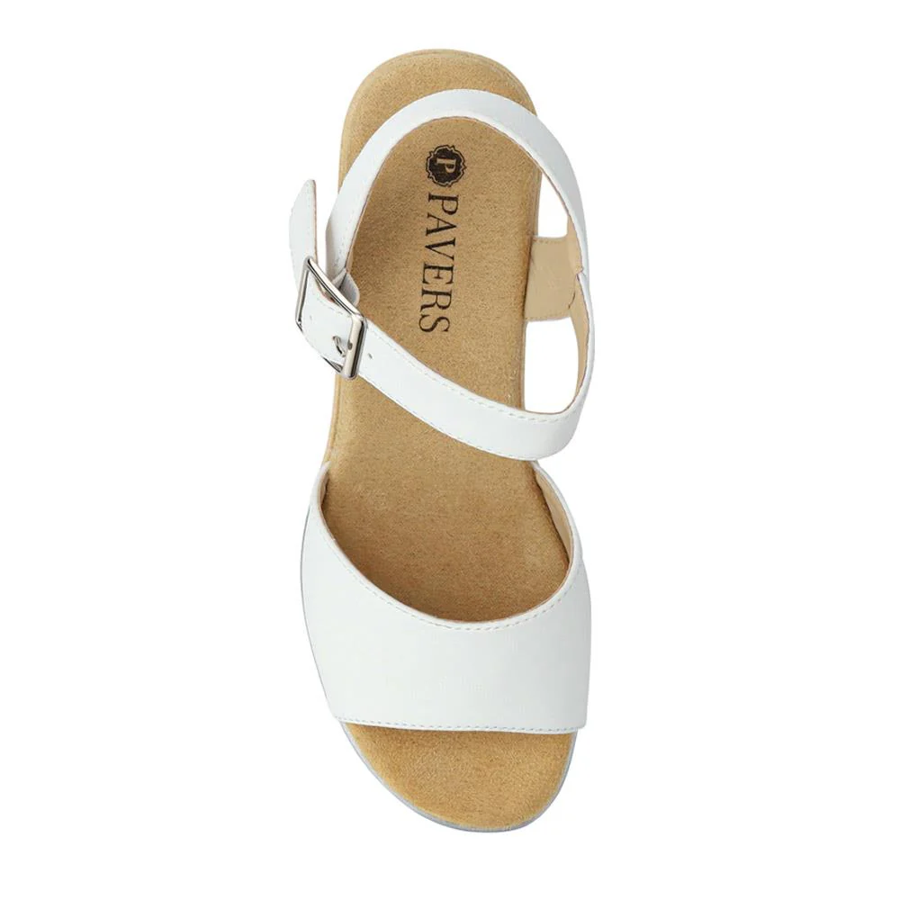 Elasticated Casual Sandals - WBINS41038 / 327 221 - White - Image 4