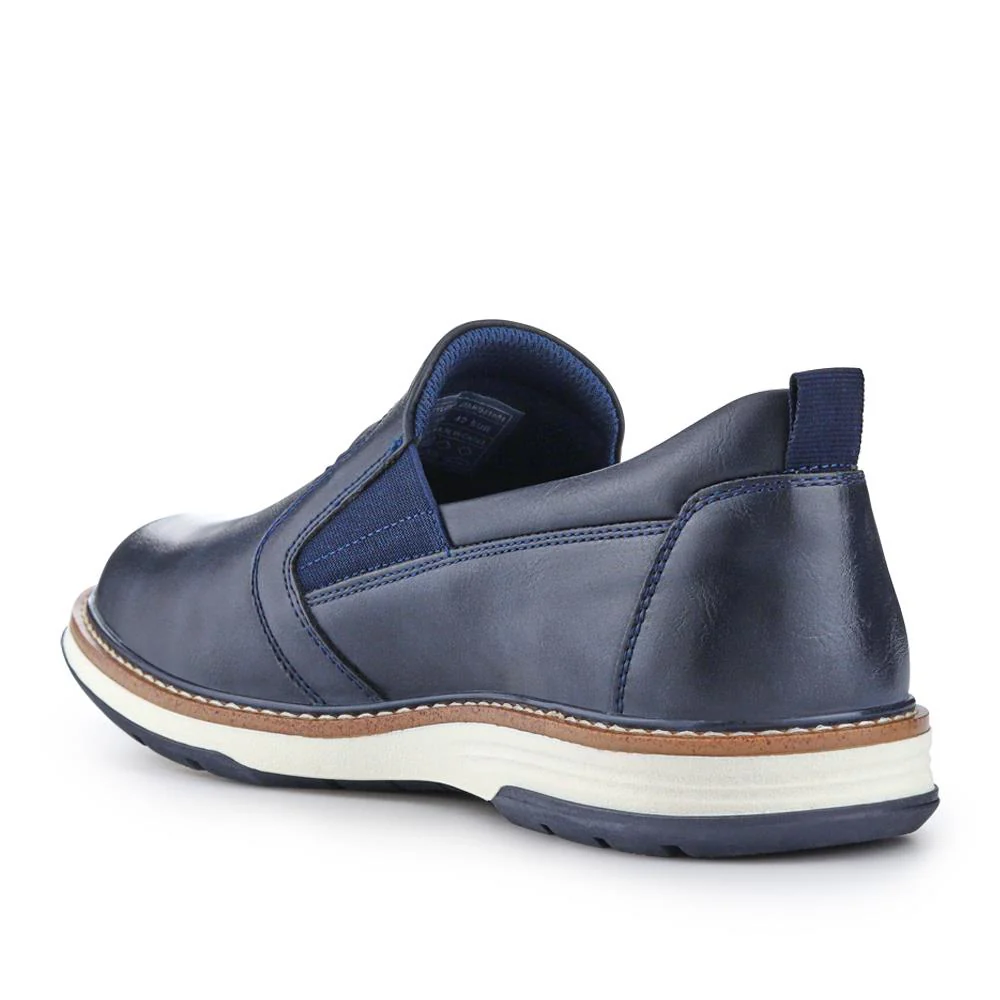 Wide Fit Elasticated Slip-On Shoes - JIAHU41001 / 327 497 - Navy - Image 3