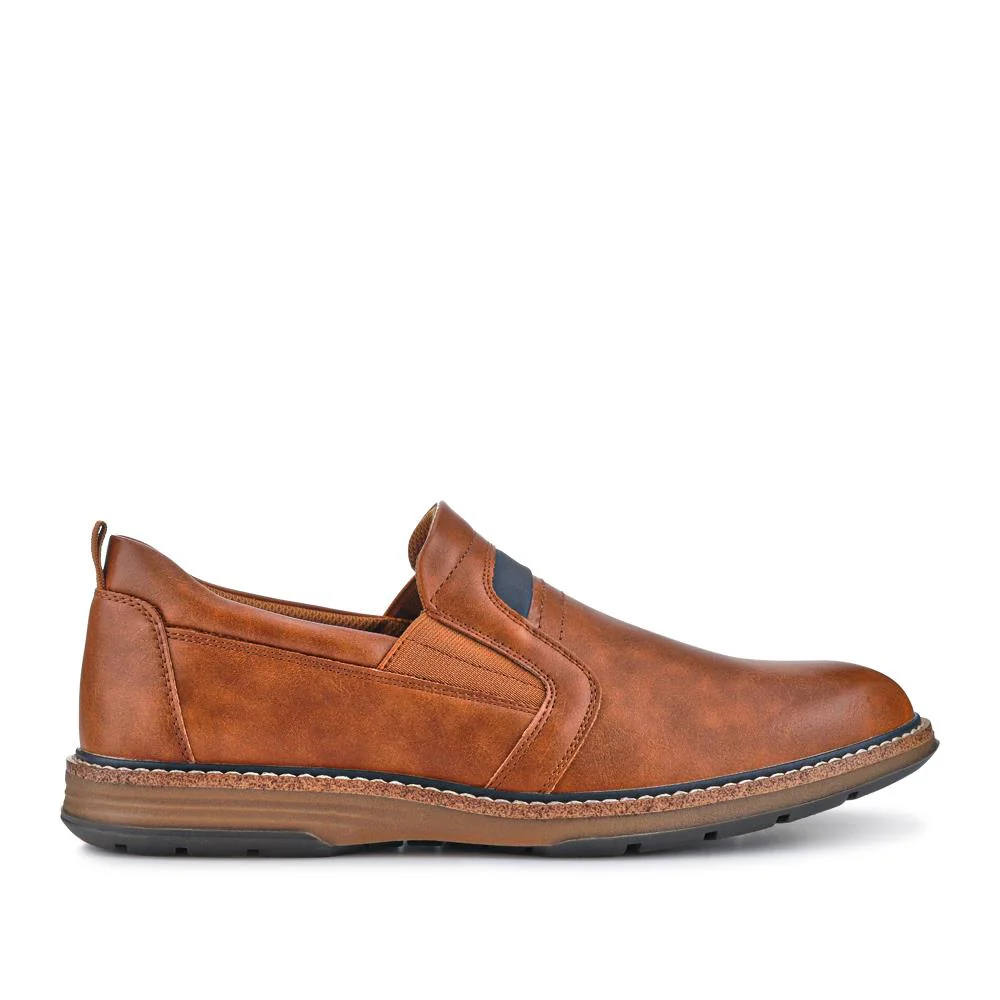 Wide Fit Elasticated Slip-On Shoes - JIAHU41001 / 327 497 - Tan - Image 2