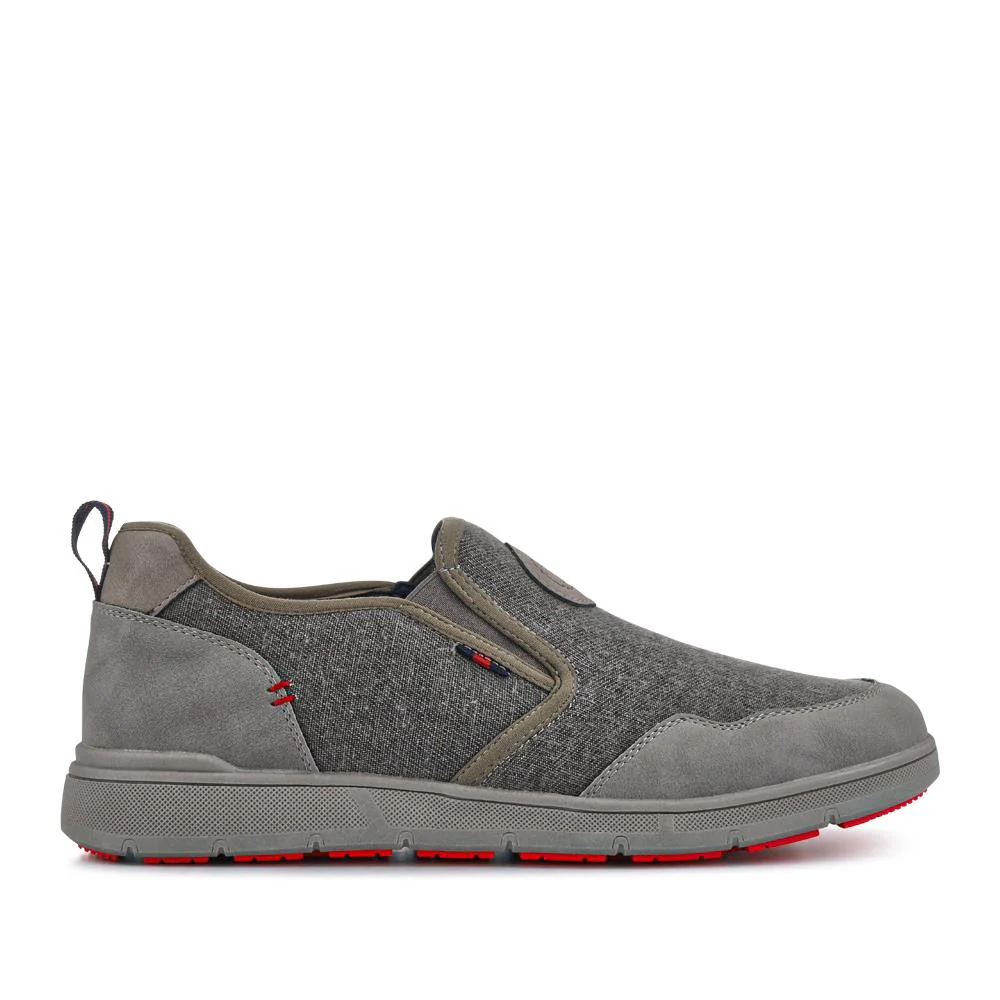 Elasticated Fabric Slip-Ons - GANG41006 / 327 573 - Grey Multi - Image 2