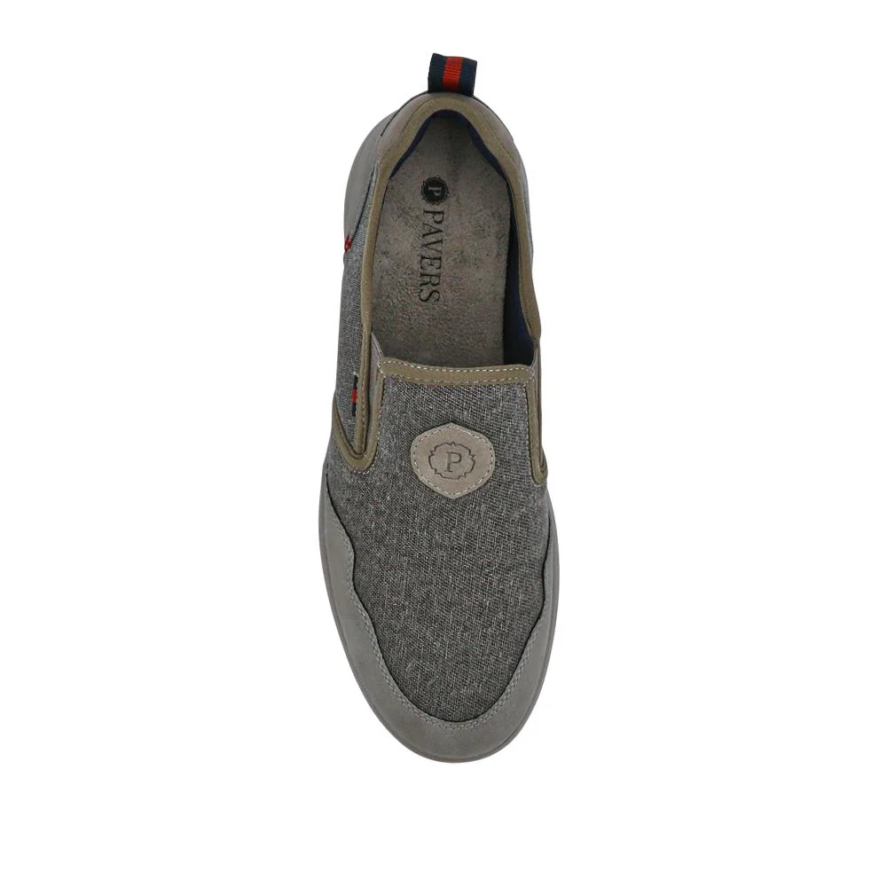 Elasticated Fabric Slip-Ons - GANG41006 / 327 573 - Grey Multi - Image 4