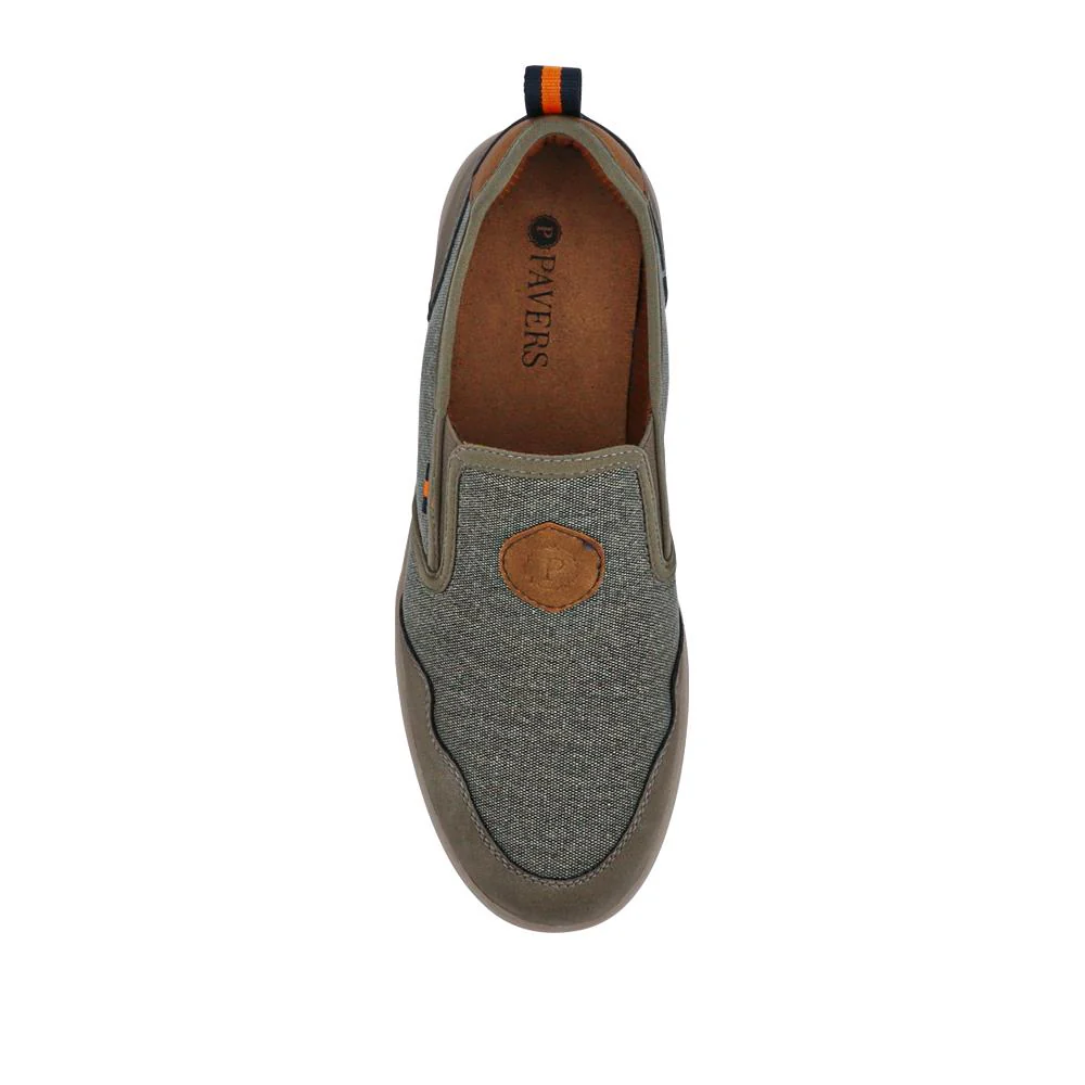 Elasticated Fabric Slip-Ons - GANG41006 / 327 573 - Khaki Multi - Image 4