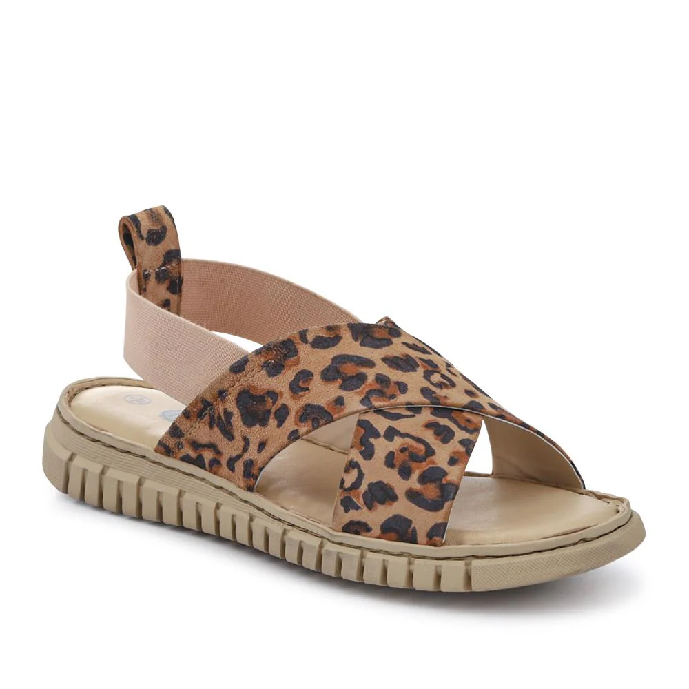 Elasticated Leather Sandals - RNB41006 / 327 239 - Image 2
