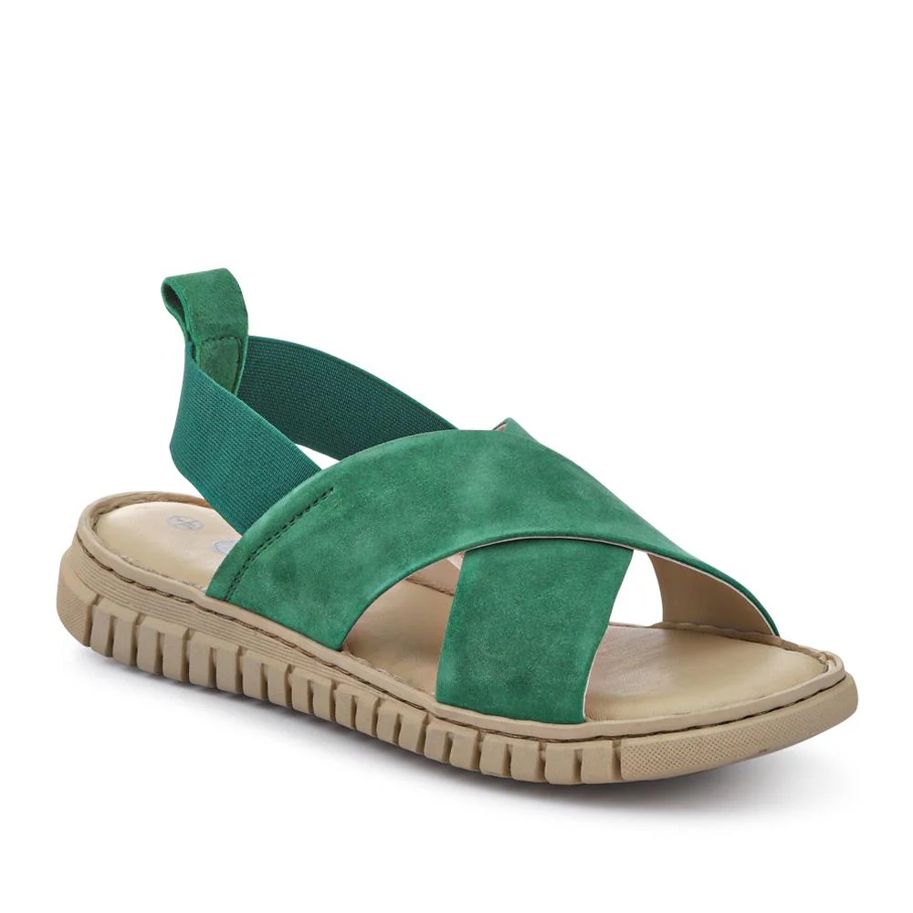 Elasticated Leather Sandals - RNB41006 / 327 239 - Image 3