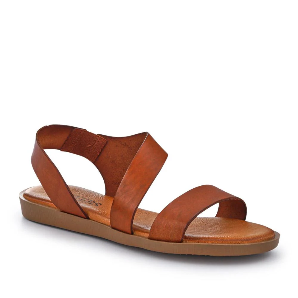Elasticated Leather Sandals - PERSI41000 / 327 542 - Image 3