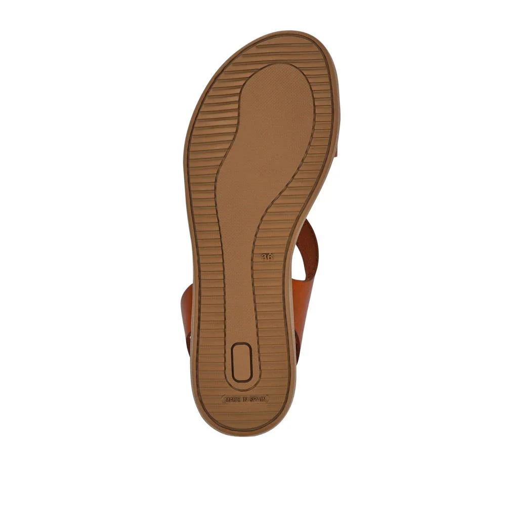 Elasticated Leather Sandals - PERSI41000 / 327 542 - Tan - Image 6