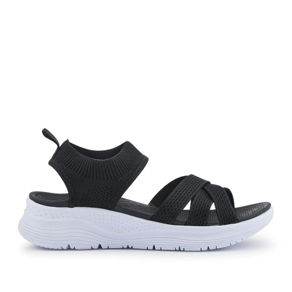 Elasticated Slip-On Sandals - XIAM41017 / 327 825 - Black - Image 2