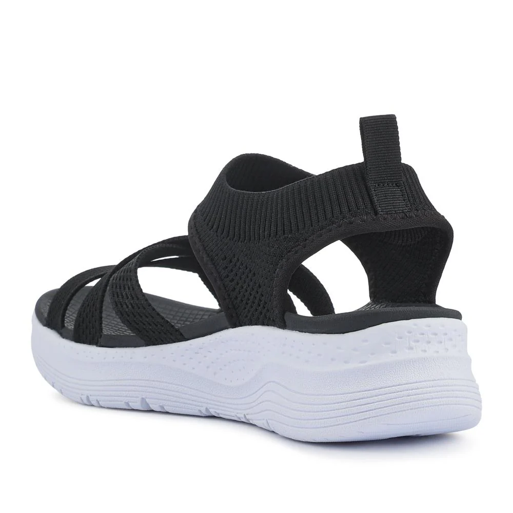 Elasticated Slip-On Sandals - XIAM41017 / 327 825 - Black - Image 3