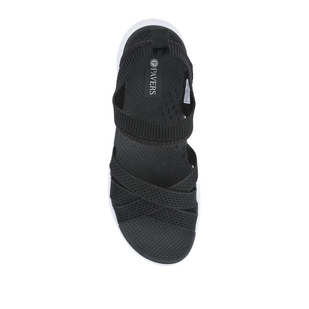 Elasticated Slip-On Sandals - XIAM41017 / 327 825 - Black - Image 4