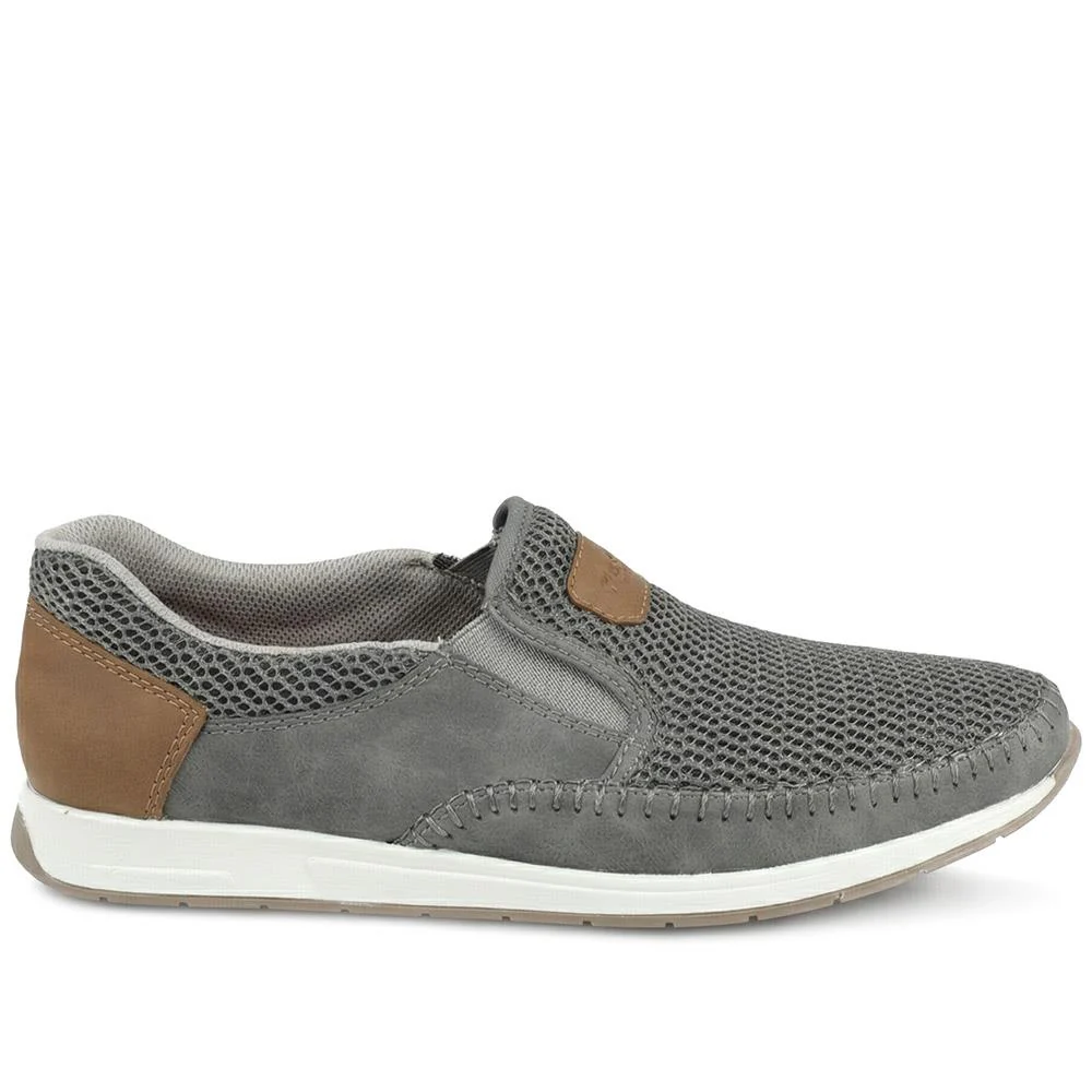 Elasticated Slip-On Shoes - RKR41534 / 326 934 - Grey - Image 2