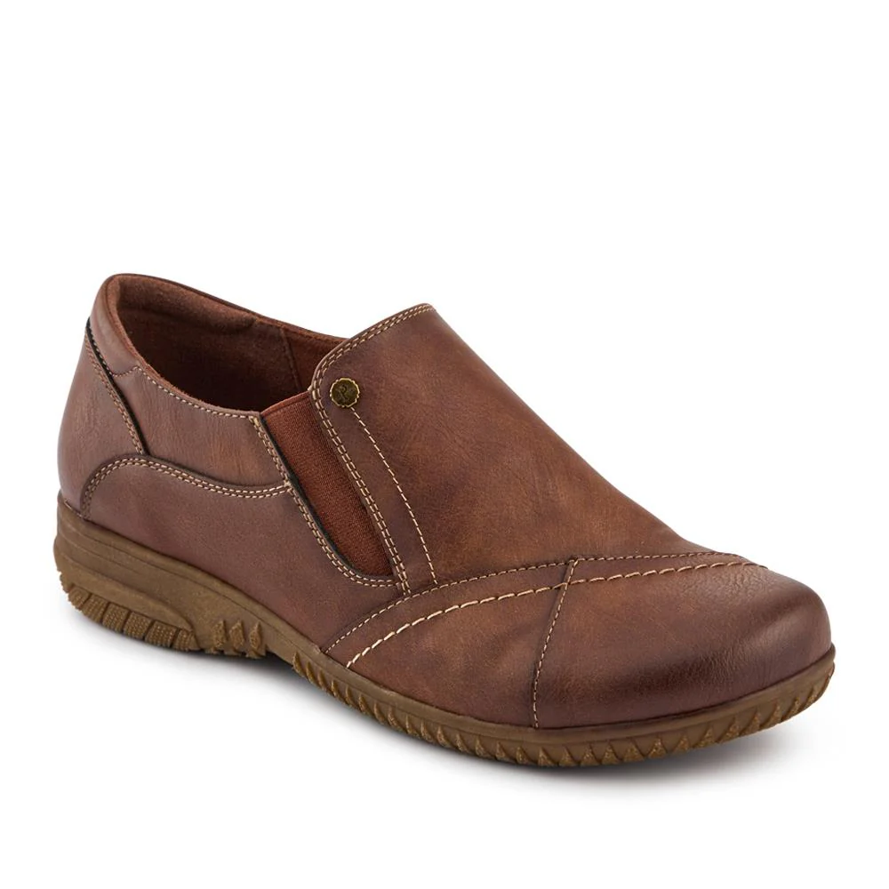 Elasticated Slip-On Shoes - WOIL42008 / 327 894 - Brown