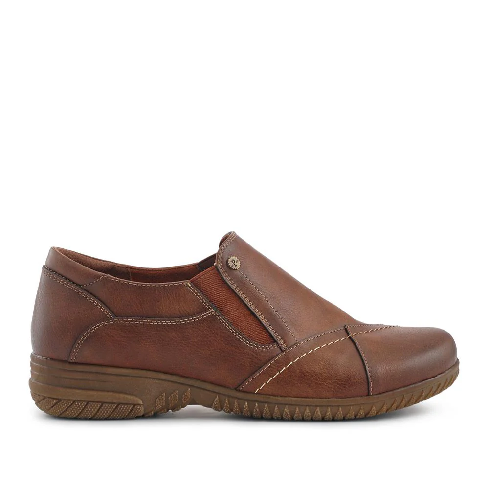 Elasticated Slip-On Shoes - WOIL42008 / 327 894 - Brown - Image 2