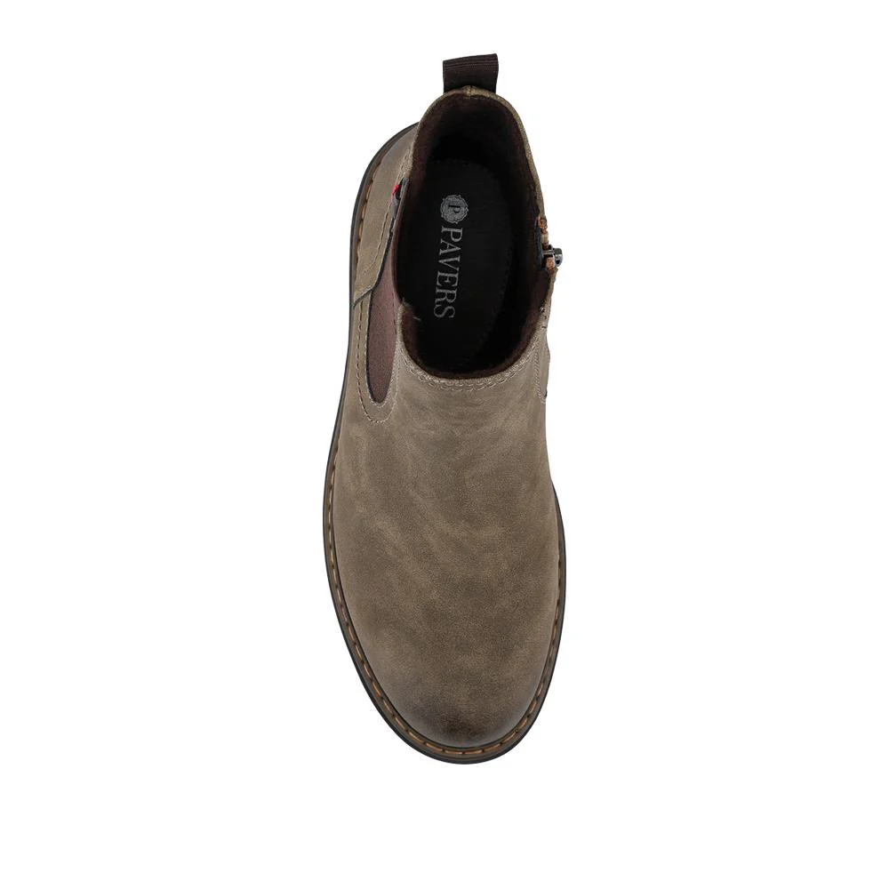 Elasticated Smart Slip On Boots - GANG42001 / 327 880 - Khaki - Image 4