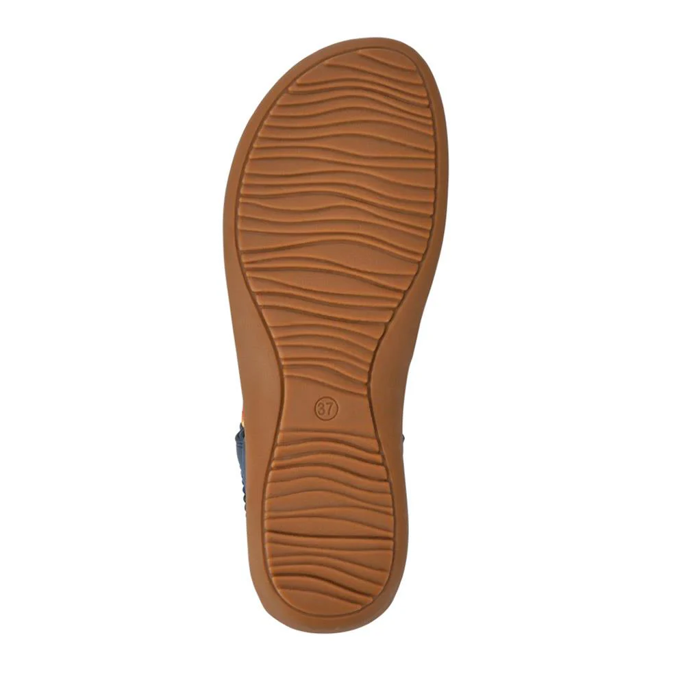Elasticated Toe Post Sandals - BAIZH41046 / 327 216 - Denim - Image 6