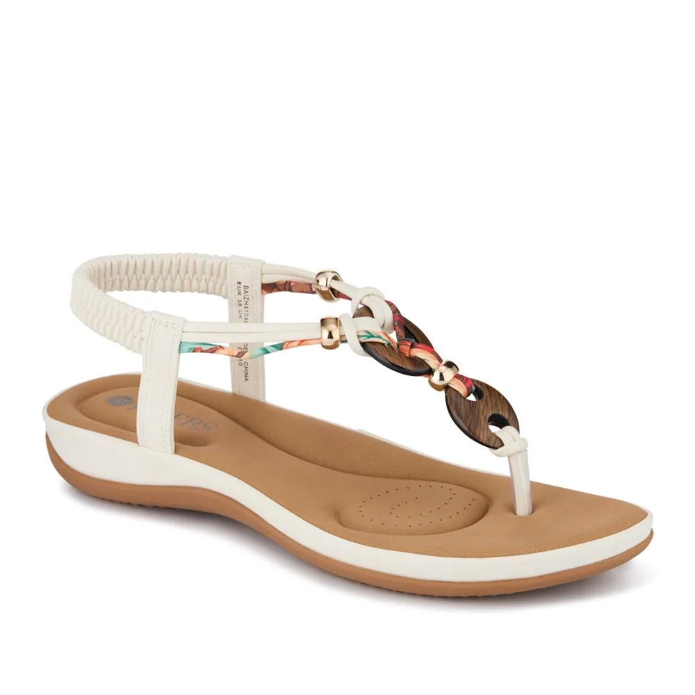 Elasticated Toe Post Sandals - BAIZH41046 / 327 216 - Image 3