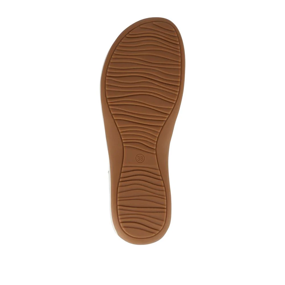 Elasticated Toe Post Sandals - BAIZH41046 / 327 216 - White - Image 4