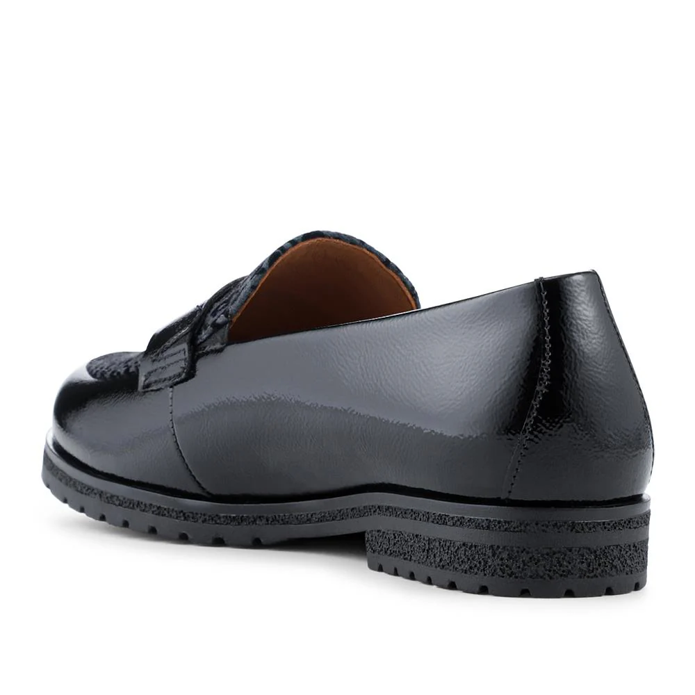 Elder Gabor Leather Loafers - GAB42527 / 328 454 - Black - Image 3