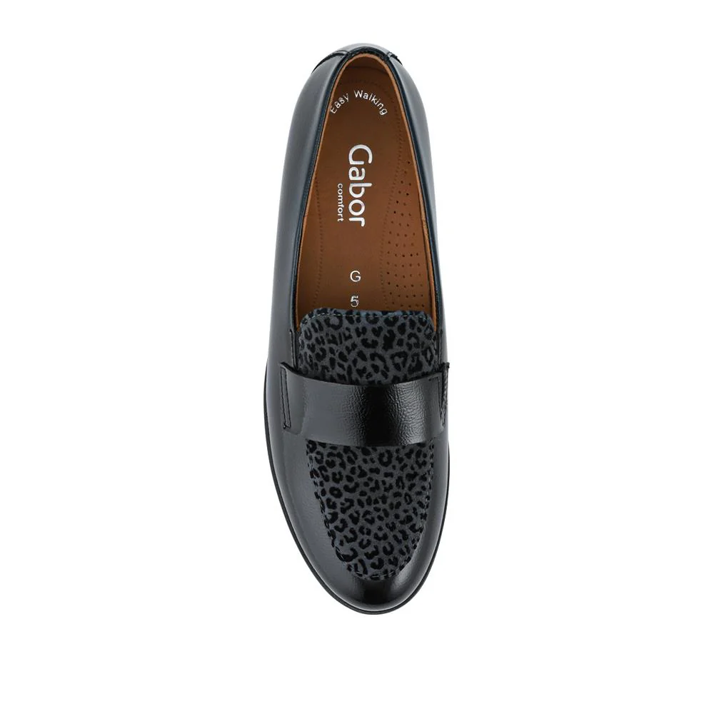 Elder Gabor Leather Loafers - GAB42527 / 328 454 - Black - Image 4