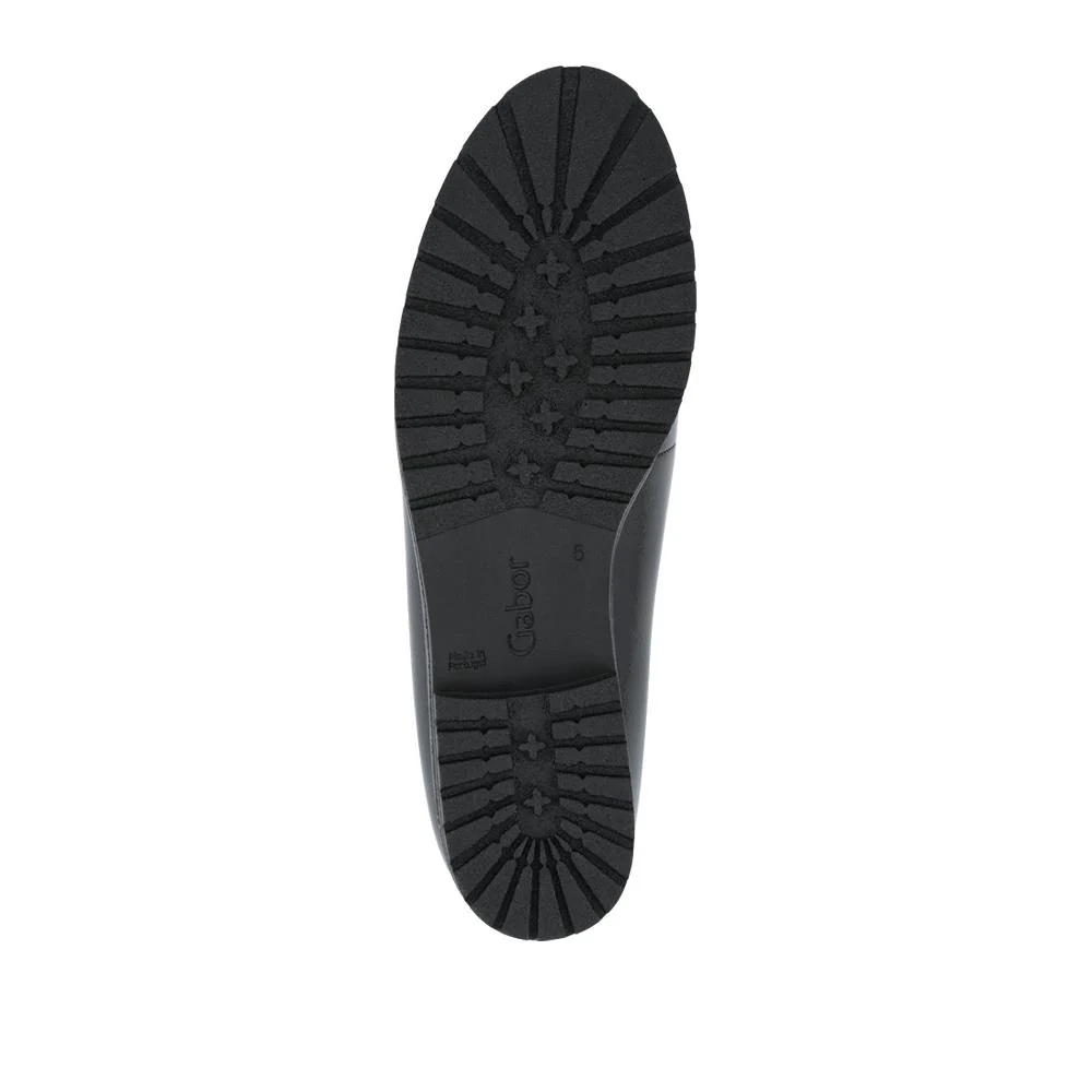 Elder Gabor Leather Loafers - GAB42527 / 328 454 - Black - Image 5