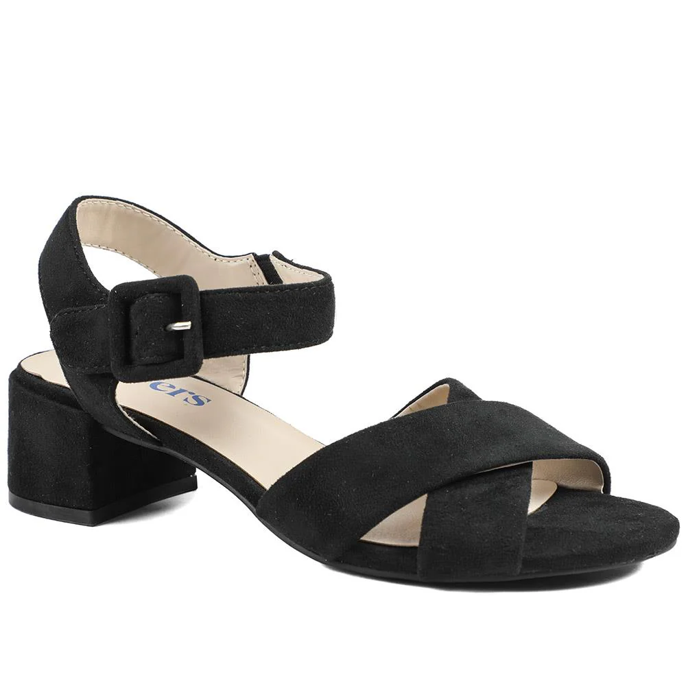 Elegant Block Heeled Sandals - WBINS41053 / 327 111 - Image 2