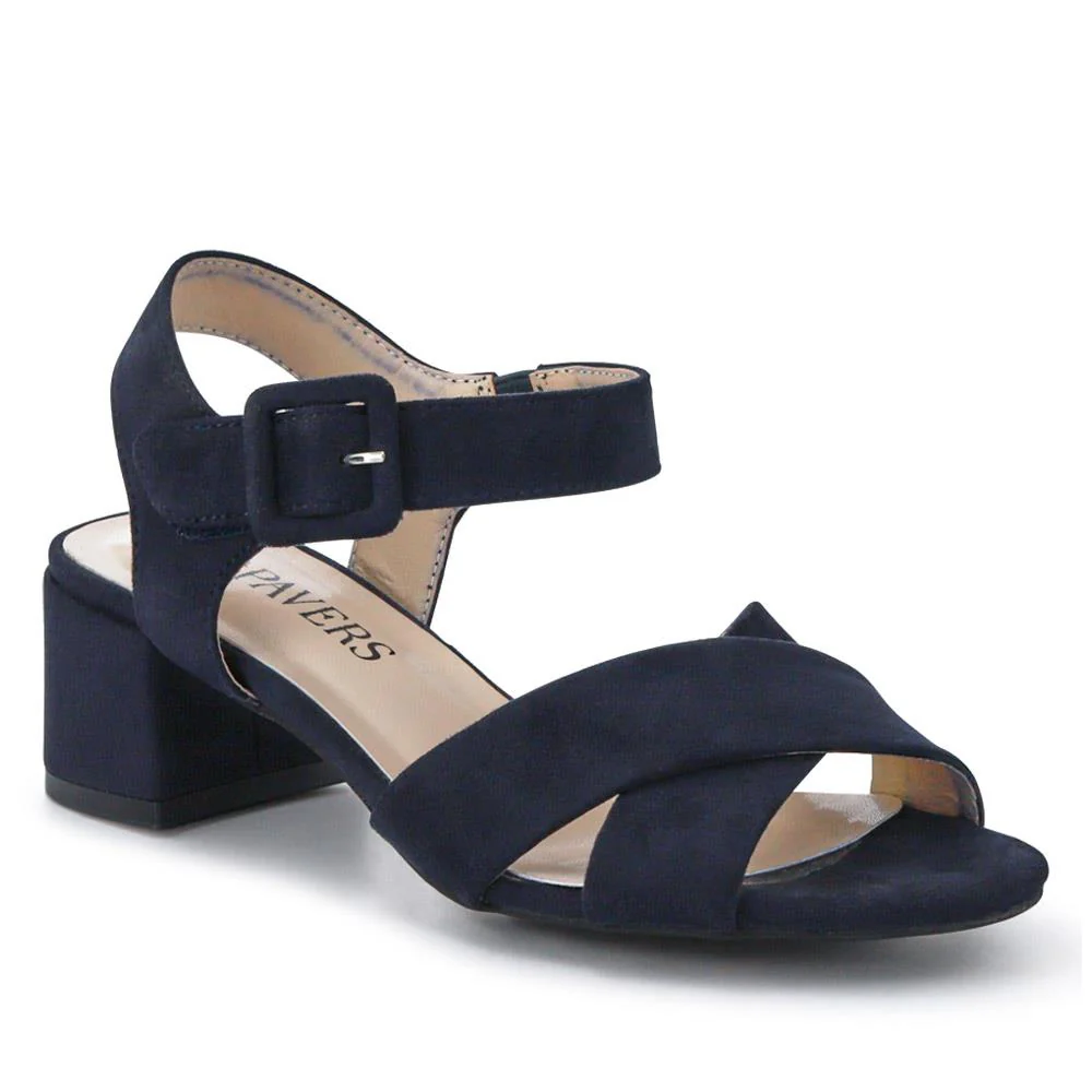 Elegant Block Heeled Sandals - WBINS41053 / 327 111 - Image 4