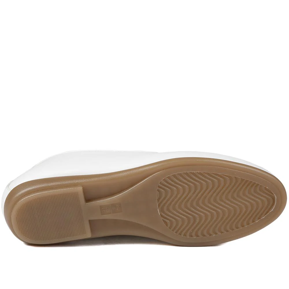 Elegant Wedge Loafers - UPSKY43001 / 329 004 - White - Image 6