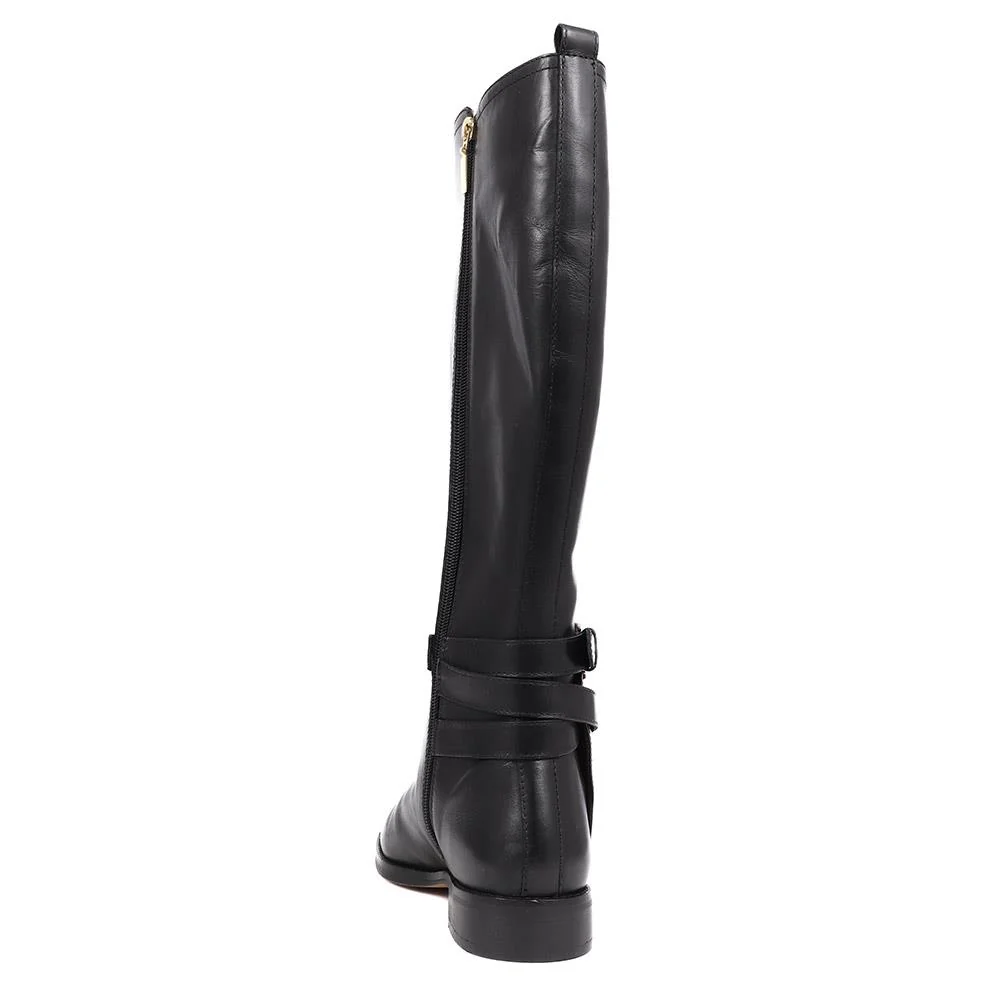 Emaline Leather Long Boots - EMALINE / 325 902 - Black - Image 3