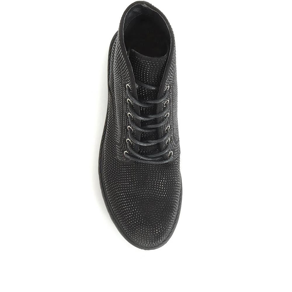 Embellished Ankle Boots - MENBU34505 / 321 108 - Black - Image 4