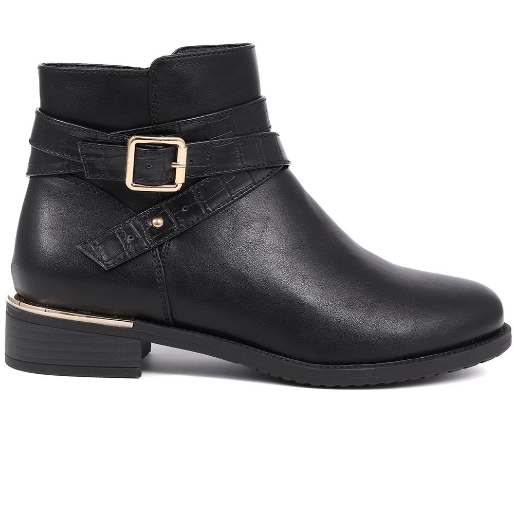 Embellished Ankle Boots - WOIL40048 / 326 046 - Black - Image 2