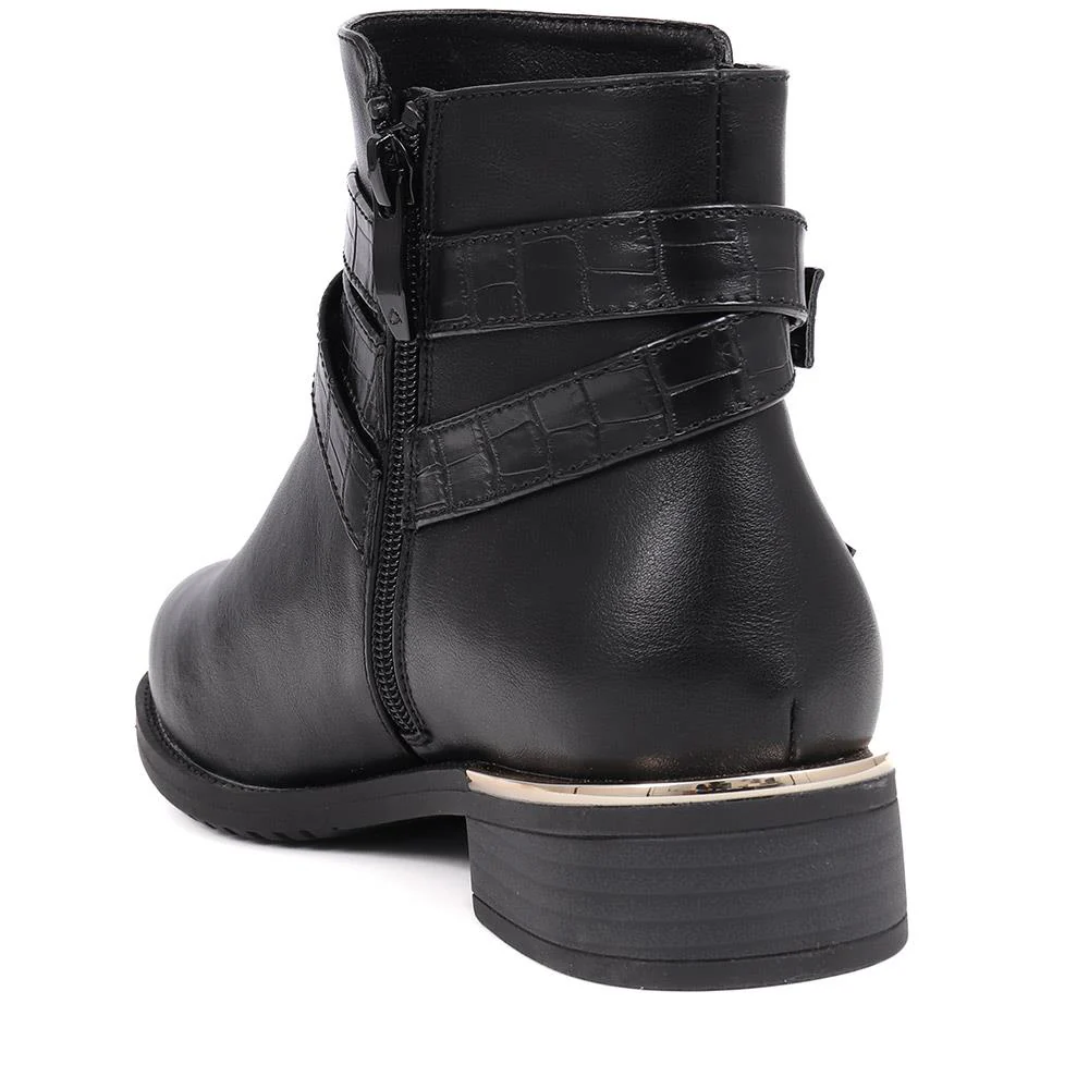Embellished Ankle Boots - WOIL40048 / 326 046 - Black - Image 3