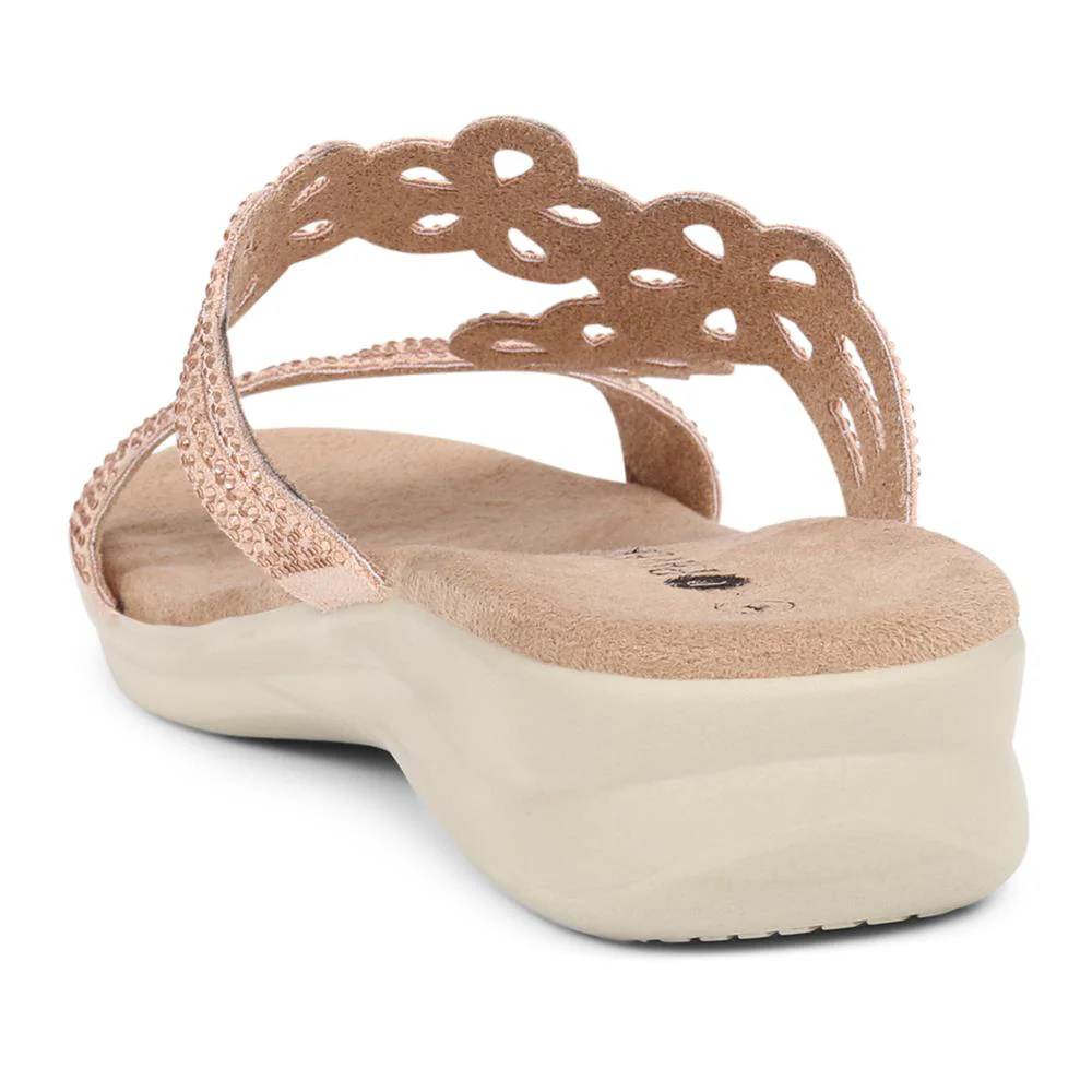 Embellished Floral Mules - POLY39025 / 325 441 - Blush - Image 3