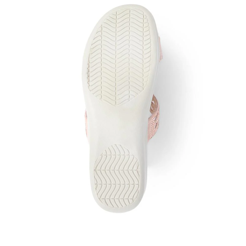 Embellished Floral Mules - POLY39025 / 325 441 - Blush - Image 4
