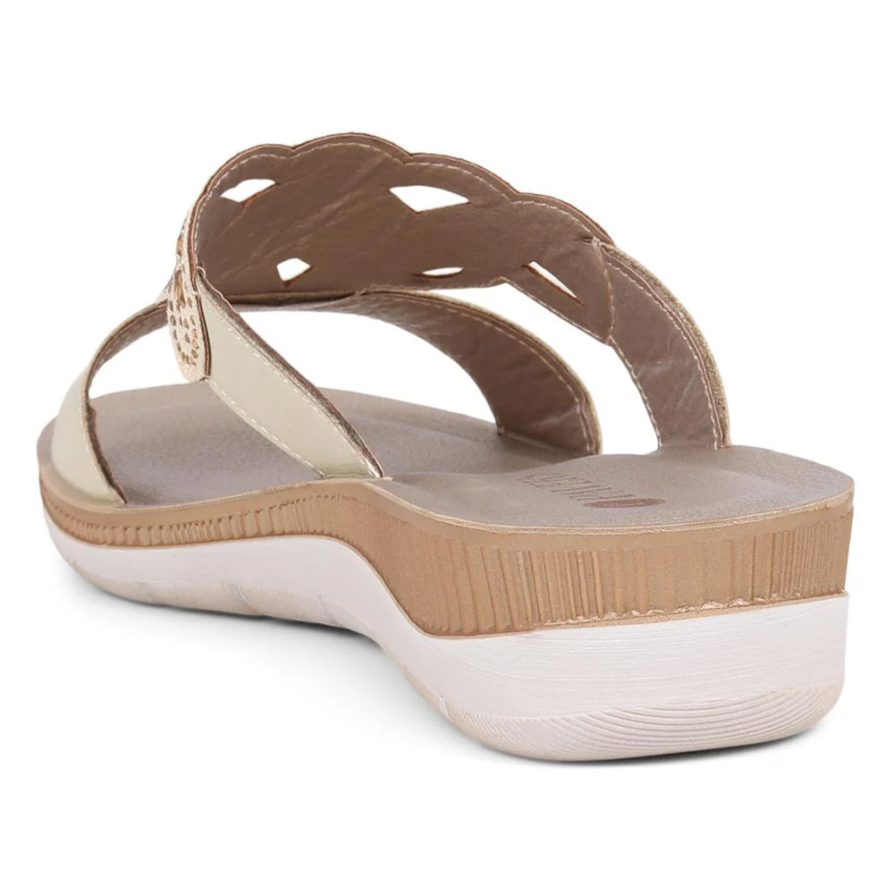 Embellished Mule Sandals - INB39043 / 325 202 - Gold - Image 4