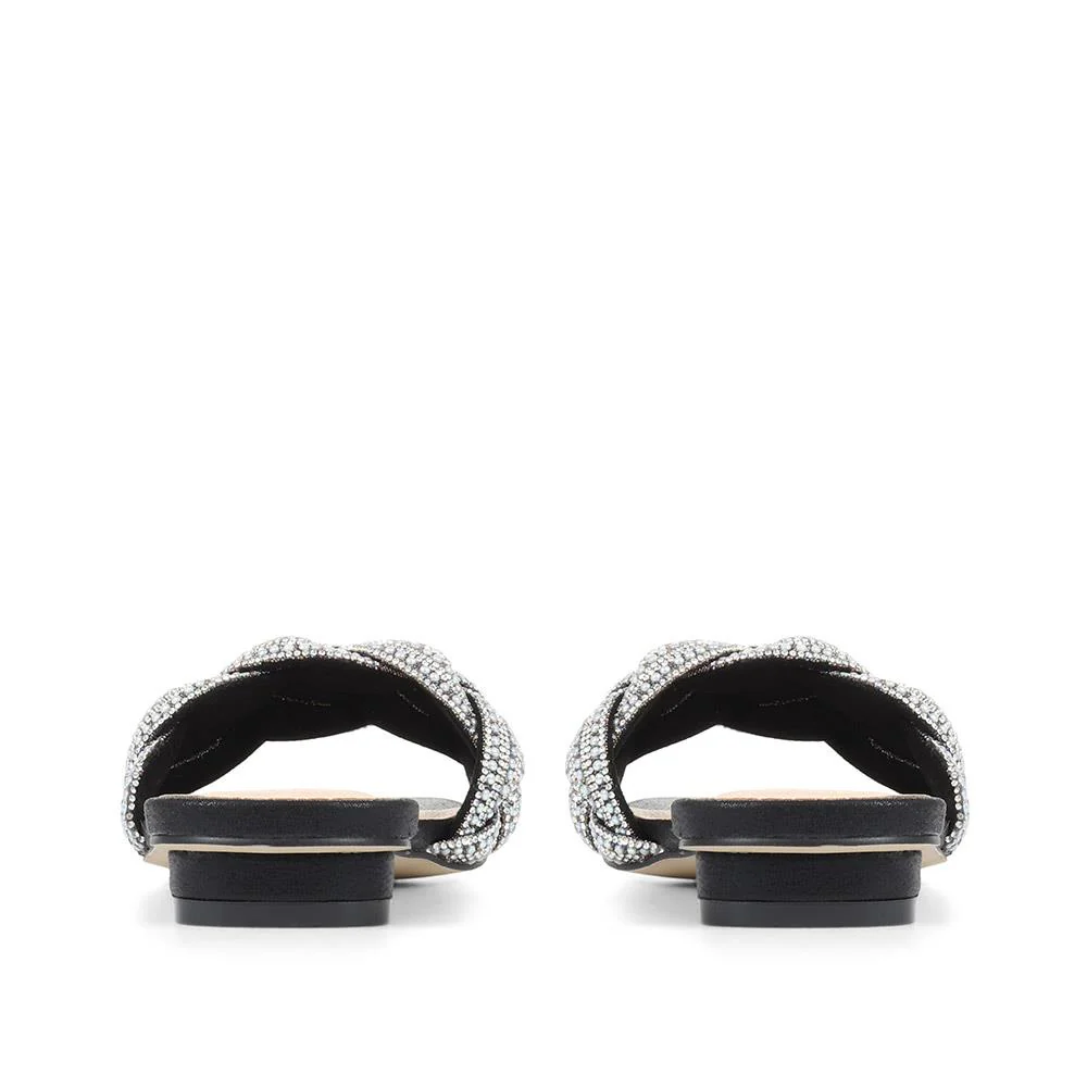 Embellished Mule Sandals - MENBU35512 / 321 871 - Black - Image 3