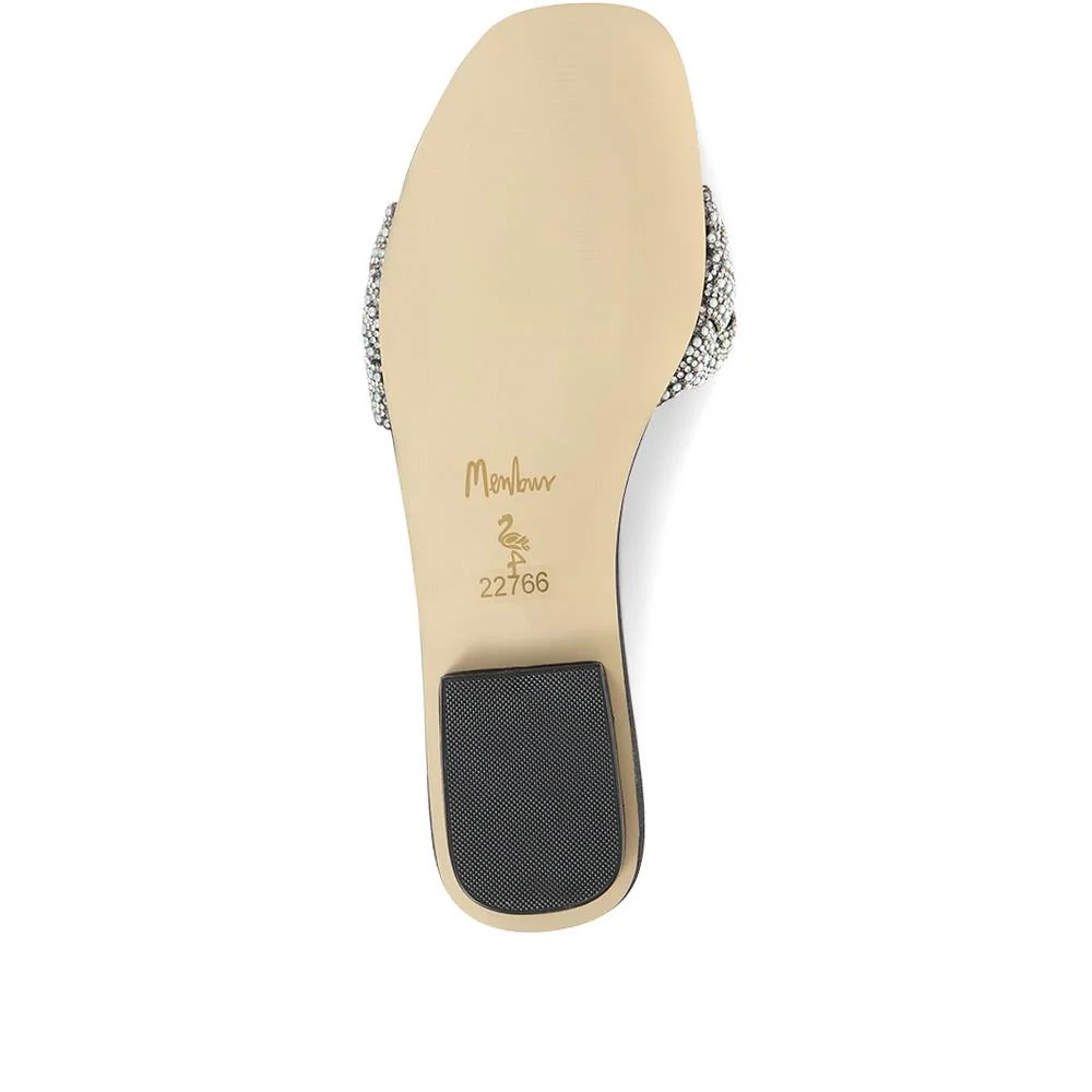 Embellished Mule Sandals - MENBU35512 / 321 871 - Black - Image 5