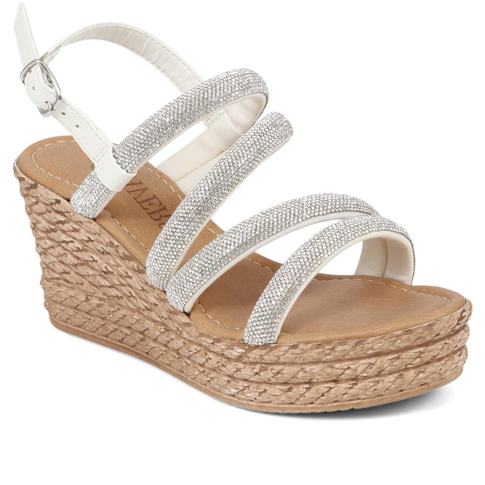 Embellished Platform Espadrilles - CLUBS39007 / 325 320