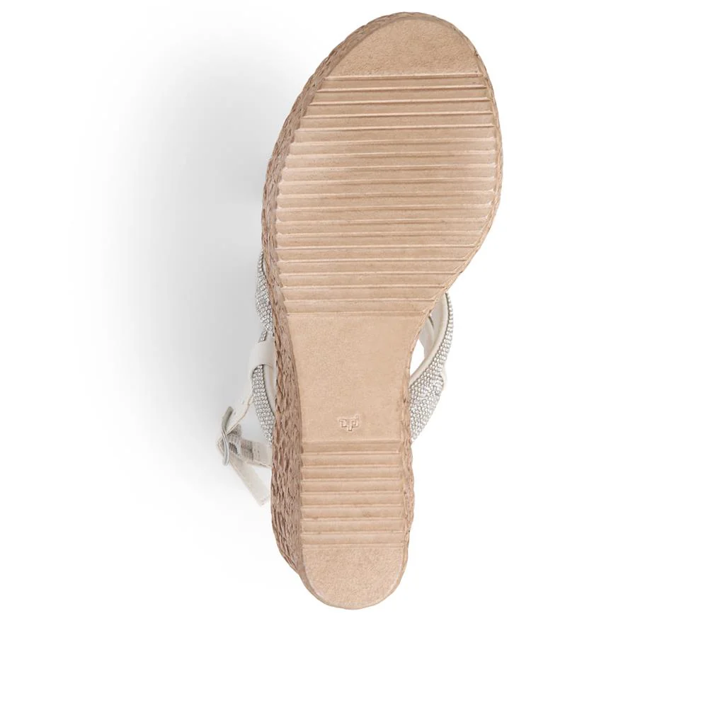 Embellished Platform Espadrilles - CLUBS39007 / 325 320 - Silver - Image 4