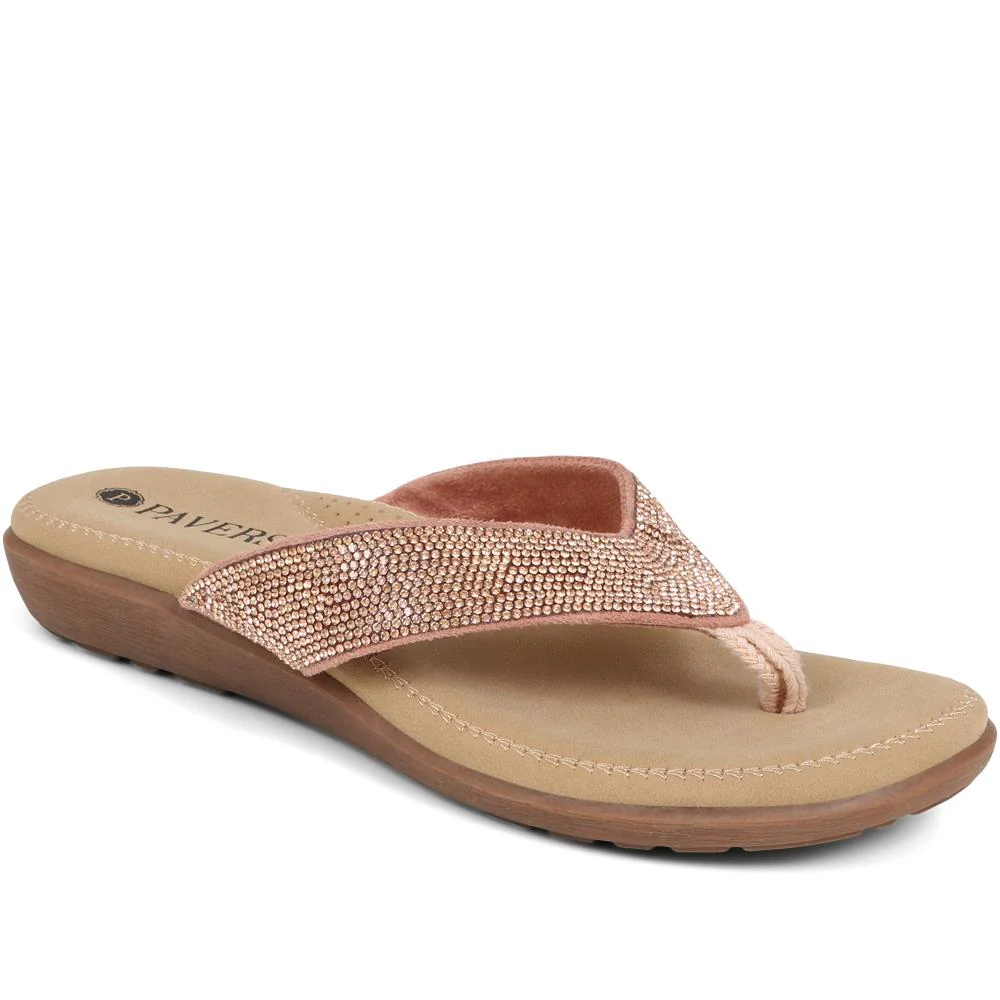 Embellished Toe Post Sandals - BAIZH39079 / 325 558 - Image 2