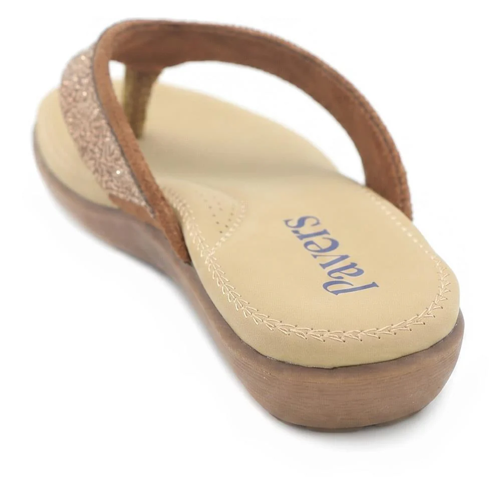 Embellished Toe Post Sandals - BAIZH39079 / 325 558 - Bronze - Image 4