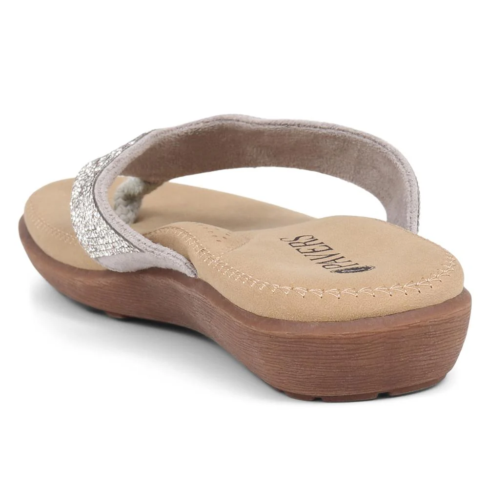 Embellished Toe Post Sandals - BAIZH39079 / 325 558 - Silver - Image 4