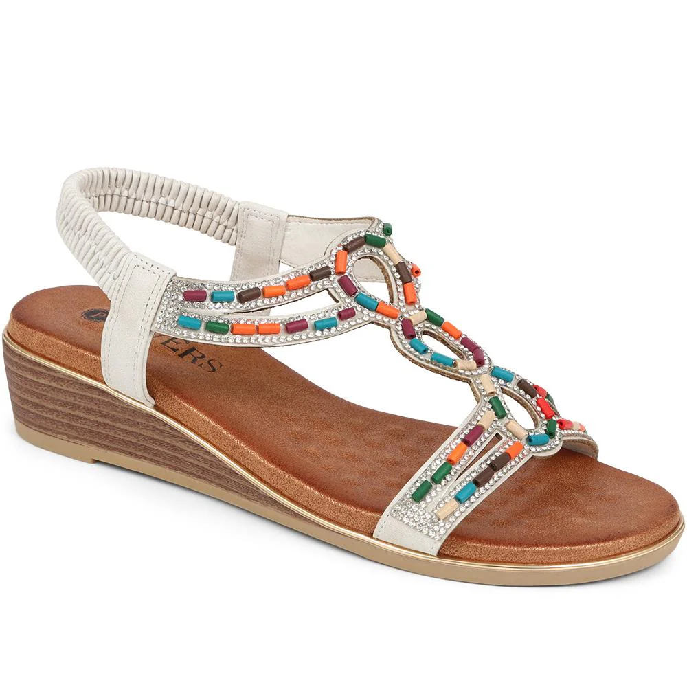 Embellished Wedge Sandals - BAIZH39071 / 325 102 - Image 3