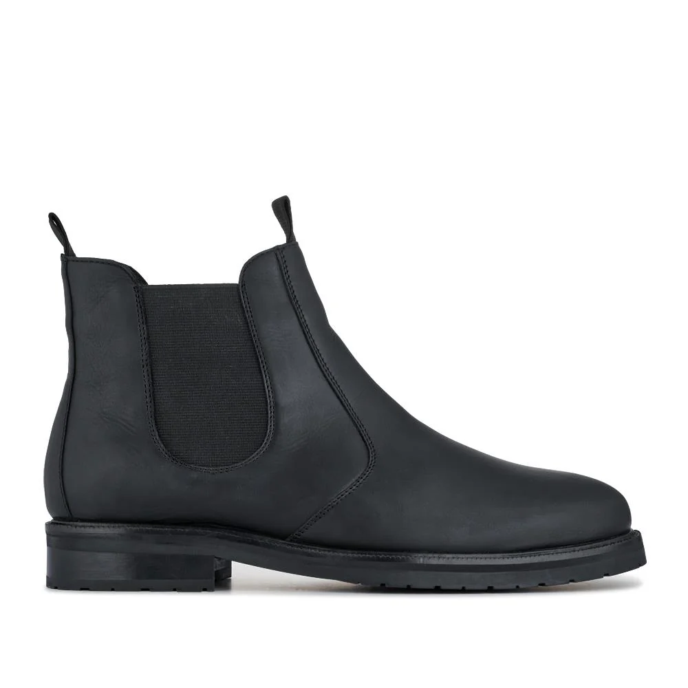 Emile Wide Fit Leather Slip-On Boots - EMILE / 327 902 - Black - Image 2